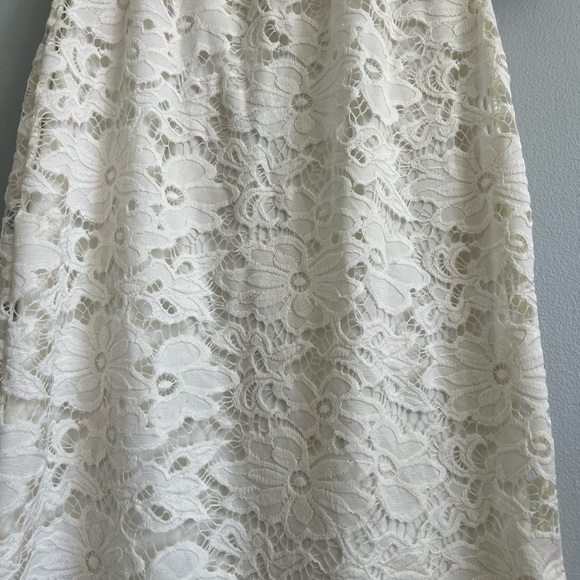 Rabbit Rabbit Rabbit White Lace Embroidery Flowers Fit and Flare Dress Size 4 - Picture 4 of 10